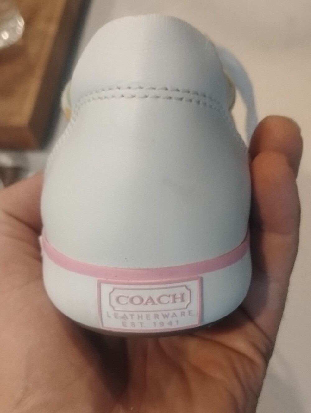 Coach White Low-Top Sneakers with Multicolor 'C' Print - Picture 7 of 15